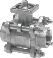 Stainless steel ball valve, direct assembly flange G 3",PN 63