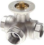 3-way ball valve, direct assembly flange G 1-1/2", T-vrtina