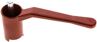 Combi handle -rdece, size 5, Dolgo (lakiran aluminij, 60 - 68 - 74 - 78 - 82 - 88 - 120 mm višine)