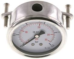 Glycerin-Einbaumanometer, 3kt-Frontring, 63mm, 0 - 2,5 bar