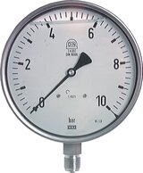 Gly.-Sicherheits-Manometer senkrecht,160mm, -1 bis 0 bar(MSS -1160 GLY ES)