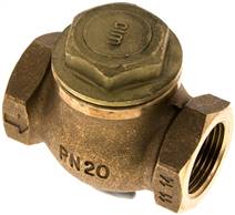 check valves (heavy), G 1", PN 20, red bronze