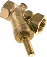 Y-type check valve, Rp 1", PN 10 / DVGW, brass