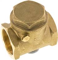 Swing check valve G 1-1/2", PN 10, Brass, kovinsko tesnjenje