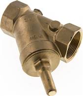 Y-type check valve, Rp 1-1/2", PN 10 / DVGW, brass