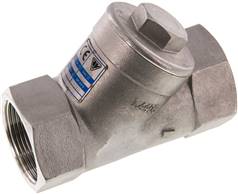 Y-socket check valve, G 1-1/2", PN 40, stainless steel