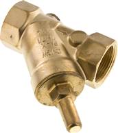 Y-type check valve, Rp 1-1/4", PN 10 / DVGW, brass