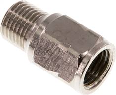 Mini check valve R/Rp 1/4" (male thread / female thread), nickel-plated brass