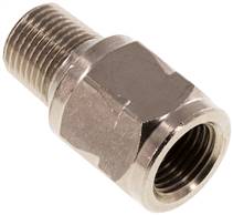 Mini check valve R/Rp 1/8" (male thread / female thread), nickel-plated brass