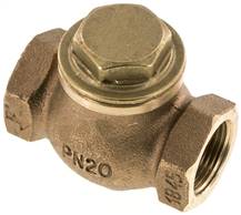 check valves (heavy), G 3/4", PN 20, red bronze