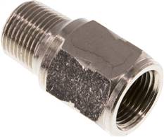 Mini check valve R/Rp 3/8" (male thread / female thread), nickel-plated brass