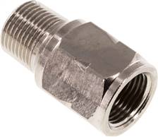 Mini check valve R/Rp 3/8" (male thread / female thread), nickel-plated brass
