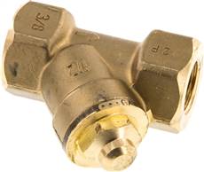 Y-type check valve, Rp 3/8", PN 10 / Standard, brass