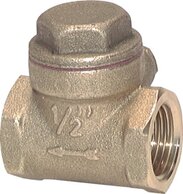 Swing check valve G 2-1/2", PN 8, Brass, kovinsko tesnjenje