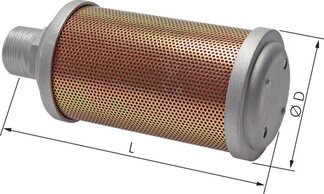 PN 10 Druckluft Schalldämpfung Hochleistungsschalldämpfer leicht Bauform 