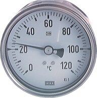 thermomètre bi-métal, horizontal D63/0 à +60 °C/63 mm
