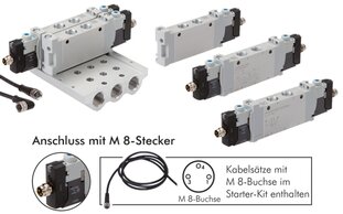 VUVG Kit - 25 Magnetventile inkl. Anschlussplatten+Zubehör